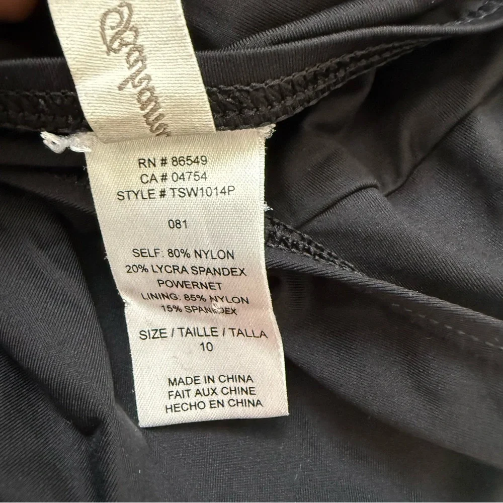 Tommy Bahama One Piece Black Bathing Suit Halter Top Style Womens Size 10